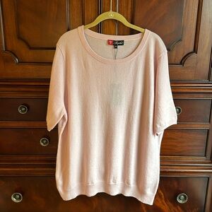 NWT 100% Cashmere Short-Sleeved Sweater